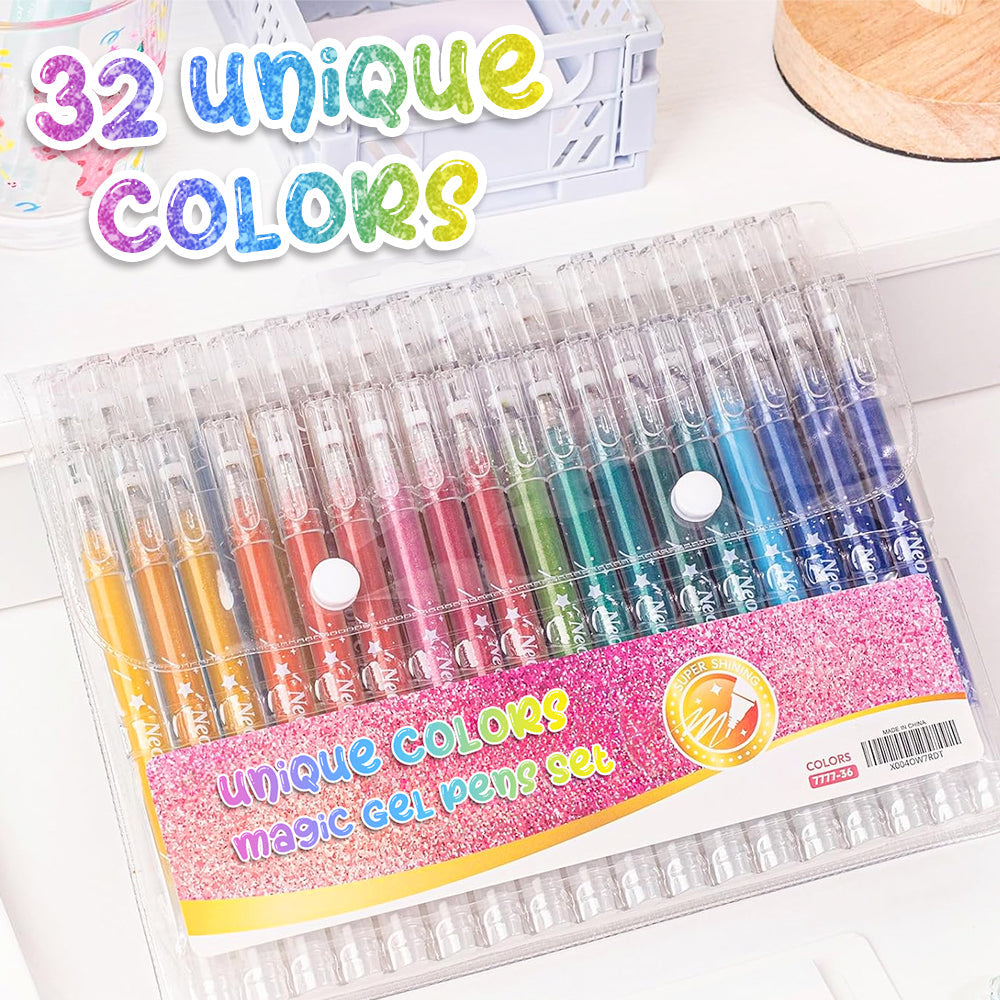 Movlive® Unique Colors Magic Gel Pens Set