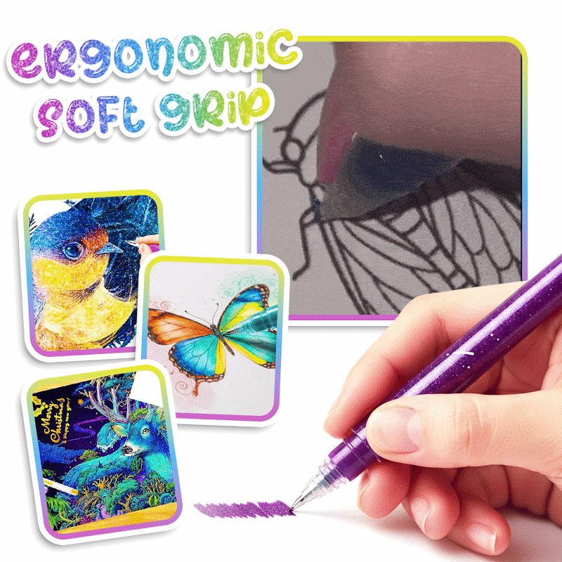 Movlive® Unique Colors Magic Gel Pens Set