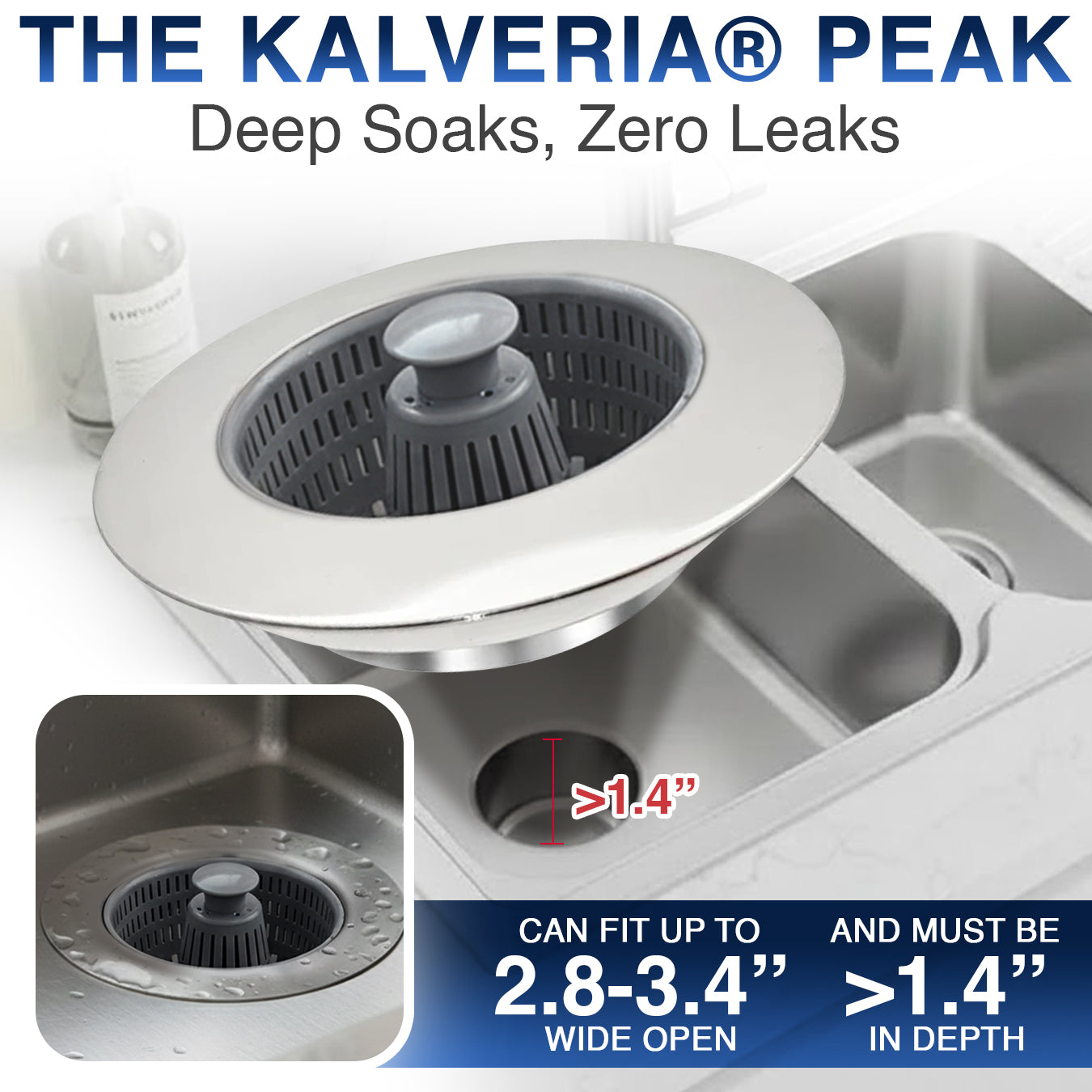 Movlive® Kitchen Sink Drain Strainer and Stopper 💦