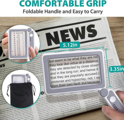 Movlive® LED Light Book Page Magnifier