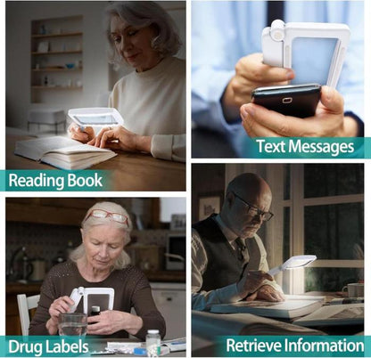 Movlive® LED Light Book Page Magnifier