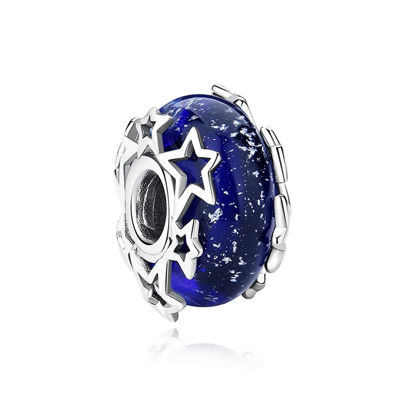 Original 925 Sterling Silver Charms Love Heart Turtle Murano Glass Pendant Beads Fit Pan Bracelet Necklace Jewelry For Women