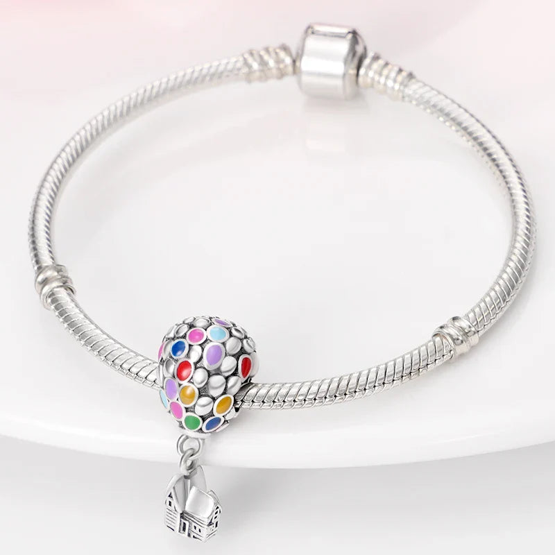 2024 Original New in Romantic Retro Classic Series Lotus Charm Beads Fits Pandach Bracelet Women 925 Silver Pendant Bead Jewelry