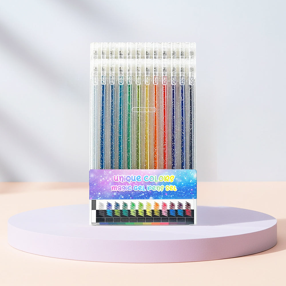Movlive® Unique Colors Magic Gel Pens Set